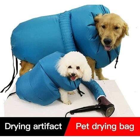 Sacs De Séchage Portables Pour Chiens, Salle De Sèche-Cheveux De Toilettage Pour Chiots Sèche-Cheveux Silencieux À 360 ° Pour Poils D'animaux Pour Les Voyages À La Plage,M – Image 2